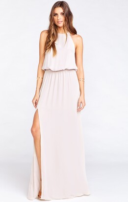 heather halter dress silver sage crisp