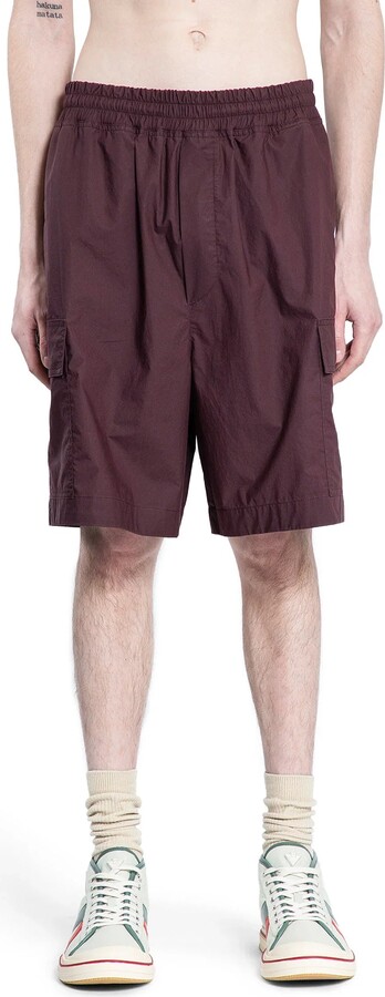 Bottega Veneta Resinated Cotton Cargo Shorts