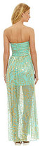 Thumbnail for your product : Teeze Me Strapless Gold Foil Dress
