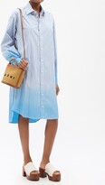 Thumbnail for your product : Marni Striped Dip-dyed Cotton-poplin Shirt Dress