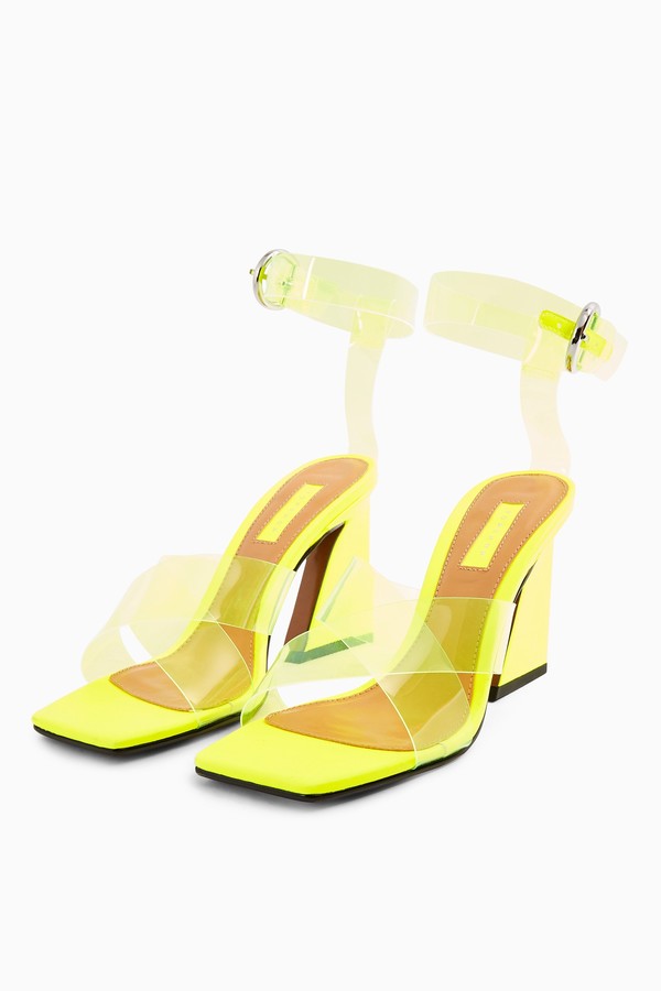 fluro yellow heels