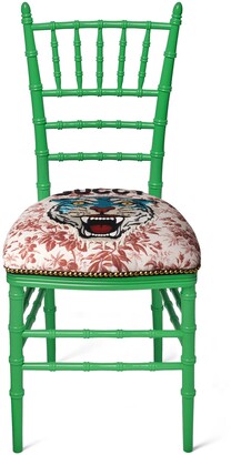 Gucci Chiavari chair with embroidered tiger