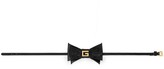 Thumbnail for your product : Gucci Patent bow tie choker with SquareG