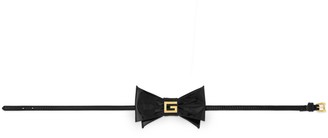 Gucci Patent bow tie choker with SquareG