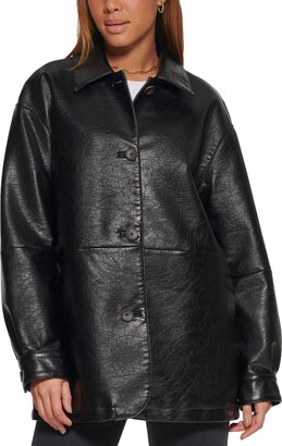 levis leather jacket womens