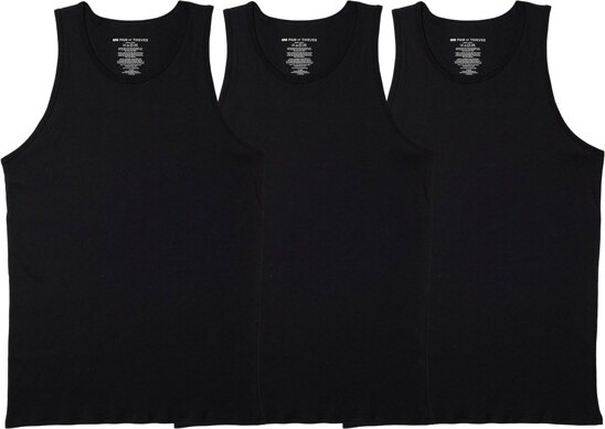Pair of Thieves PairofThievesMen's3pkSuperiAirCottonTankTop-BlackS:Tagless,CrewNeck,JerseyFabric