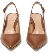 Thumbnail for your product : Gianvito Rossi Agata Point-toe Leather Slingback Pumps - Tan