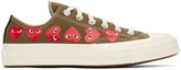 Thumbnail for your product : Comme des Garçons PLAY Khaki Converse Edition Multiple Hearts Chuck 70 Low Sneakers