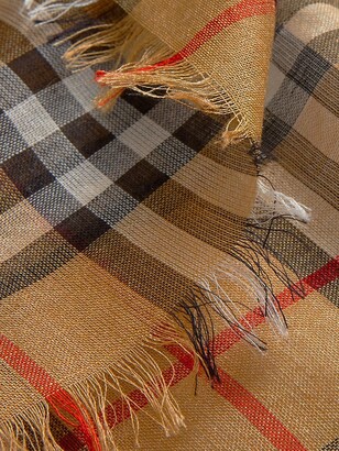 Burberry Vintage Check Lightweight Wool Silk Scarf