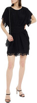 Thumbnail for your product : IRO Lace-trimmed Pleated Satin-jacquard Mini Dress