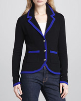 Thumbnail for your product : Autumn Cashmere Contrast-Trim Cashmere Blazer