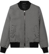 Thumbnail for your product : Ami Black/White Polka Dot Bomber Jacket