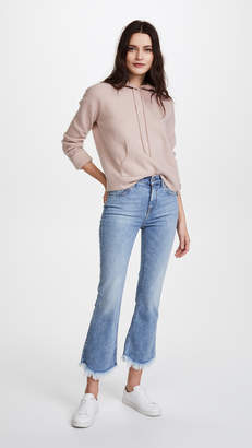 7 For All Mankind Cropped Ali Jeans with Frayed Hem