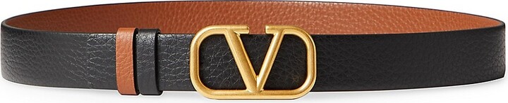 Valentino Garavani Men's Vlogo Signature Reversible Elk-Print Belt