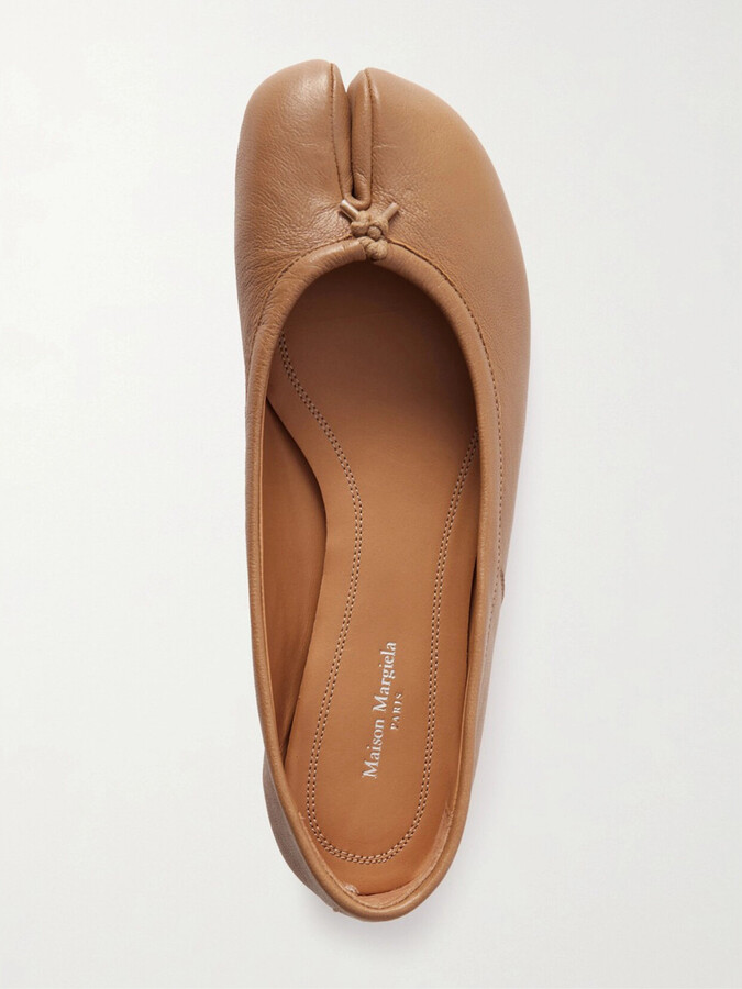 Maison Margiela Tabi Split-toe Leather Ballet Flats - Neutrals