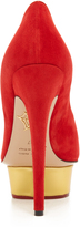 Thumbnail for your product : Charlotte Olympia Suede Daphne Pumps