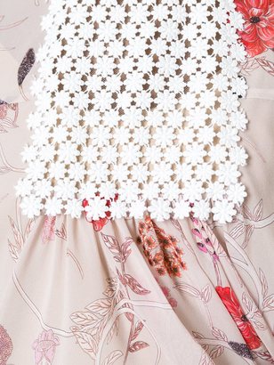 Giambattista Valli floral print chest panel blouse