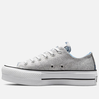 silver converse mens