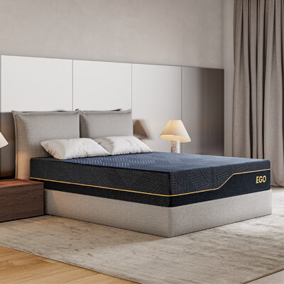 EGOHOME 14" Firm Copper Infused Gel Memory Foam Mattress - USA Made