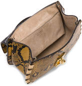 Thumbnail for your product : Chloé Mini Drew Bijou Python Print Leather Shoulder Bag in September Sun | FWRD