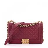 CHANEL Boy Flap Bag Quilted Lambskin Old Medium