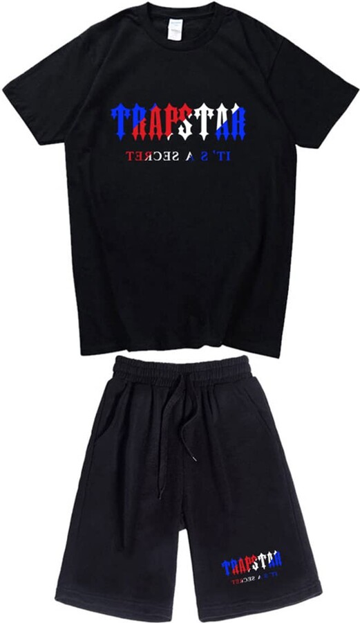 NIUHE Summer Trapstar Tracksuit for Men Printed Character Logo Jumpsuit