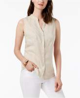 Thumbnail for your product : Charter Club Linen Embroidered Shirt, Created for Macy's