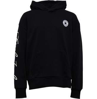 Converse Junior Boys Relaxed Chuck Taylor French Terry Pullover Hoodie Black