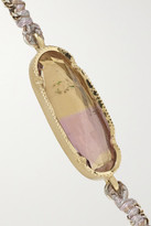 Thumbnail for your product : Brooke Gregson Icicle 14-karat Gold, Sterling Silver, Silk And Ametrine Bracelet