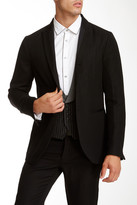 Thumbnail for your product : John Varvatos Solid Three Button Peak Lapel Wool Blend Blazer
