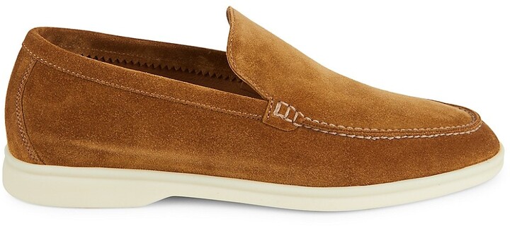 Loro Piana Men's Sea-Sail Walk Suede Boat Shoes, Cotto, Men's, 9.5D, Loafers & Slip-Ons Boat Shoes