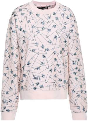Love Moschino Printed French Cotton-blend Terry Sweatshirt