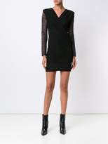 Thumbnail for your product : Balmain paisley lace fitted dress