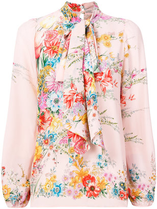 No.21 pussy bow floral blouse - women - Silk - 40