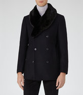 Thumbnail for your product : Reiss Cheshire Fur Trim Pea Coat