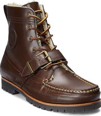 ranger faux shearling lined leather boot