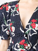 Thumbnail for your product : Alessandra Rich Floral-Print Peplum Blouse