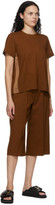 Thumbnail for your product : Sacai Orange Wool Pleated T-Shirt