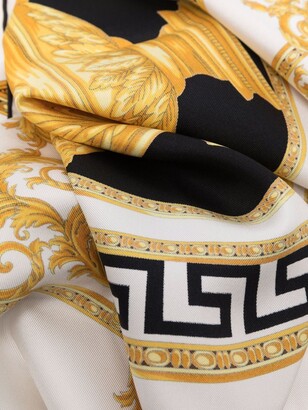 Versace Baroque-Print Silk Scarf