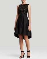 Thumbnail for your product : Monique Lhuillier Ml Dress - Sleeveless Sequin Illusion Neckline & Flared Faille Skirt