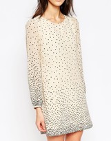Thumbnail for your product : Yumi Long Sleeve Shift Dress In Polka Dot