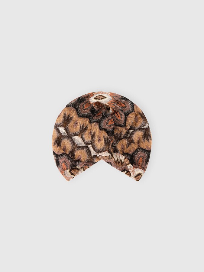 Missoni Headscarf In Lamé Viscose With Arabesque Motif