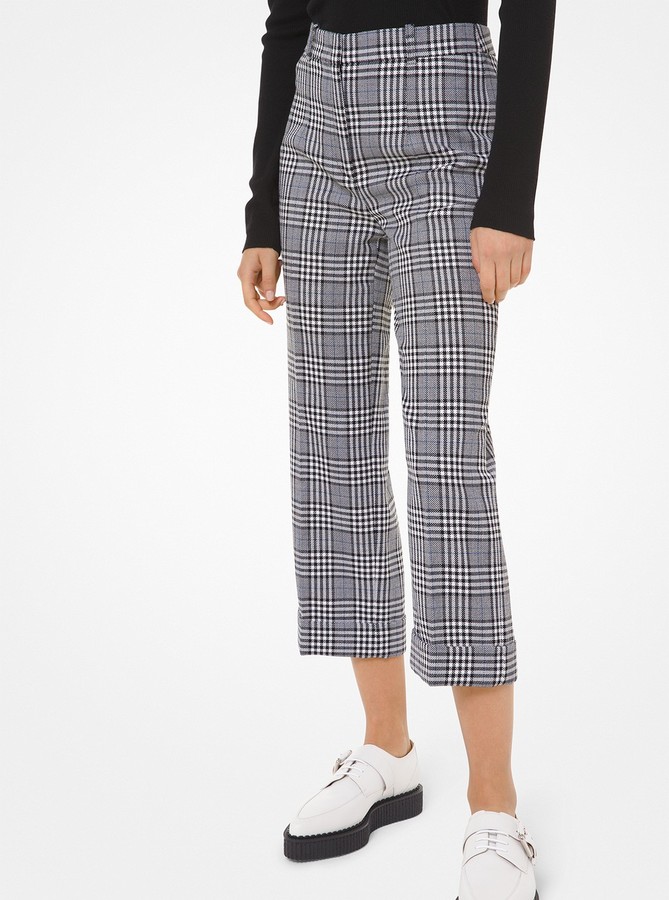 glen plaid ankle pants