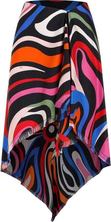 Emilio Pucci Abstract-Print Ball Skirt
