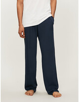 Thumbnail for your product : Derek Rose Mens Blue Basel Stretch-modal Trousers Xxl