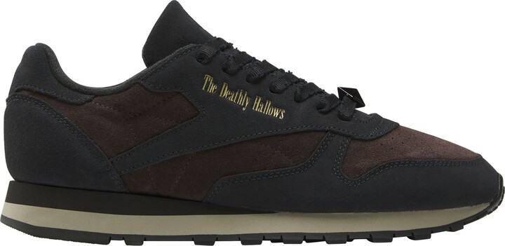 Reebok Men's Classic Leather Shoes, Size 11, Black/Green/Brown