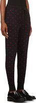 Thumbnail for your product : 3.1 Phillip Lim Navy Heart-Patterned Ribbed Lounge Pants