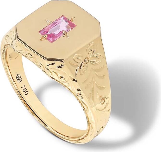 State Property Pink Sapphire Spade Warisan Signet Ring