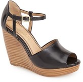 Thumbnail for your product : Splendid 'Davie' Leather Ankle Strap Wedge Sandal (Women)
