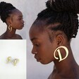 Etsy Personalized Initial Earrings - Custom Letter Jewelry Handmade in Greece